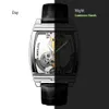 Tk-Topselling Transparent Mens 시계 기계 자동 손목 시계 가죽 스트랩 탑 스팀 펑크 셀프 와인딩 시계 남성 Montre Homme Watches