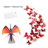 12pcs/conjunto 3d adesivo de parede de borboleta PVC Auto adesivo Fridge Magnet Art Decal