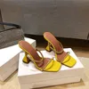Designer-Gilda cuir jaune cristal embelli pantoufles pantoufles mules chaussures de soirée strass bobine talon talons femmes créateurs de luxe il