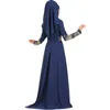 S-5XL bordado musulmán saudita sin bufanda vestido de mujer talla grande cintura alta Arabia gran oscilación ropa islámica africana FY1983165