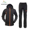 Camping Hiking Clothing Set Outdoor Sport Men Women Summer Sportswear Suit Hooded Jackets Pants Quick Dry Breathable Set ST01 220516