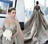 Великолепные русалки кружевные платья свадебные аппликации бусы белые длинные часовня промежуточный шеи 2019 Bridal платье для женщин Vestido de Noiva
