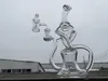 Smoking Pipes,recycle,14mm joint,double arm,smoking,glass bong