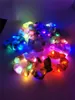 Led Rave Toy LED-Haargummis, leuchtende Haargummis, elastisches LED-Licht, Damen- und Mädchen-Haarbänder für Halloween, Weihnachtsfeier