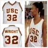 Nikivip Sanaa Lathan Monica Wright # 32 Love USC Maglia da basket retrò da uomo Cucita personalizzata Qualsiasi numero Nome maglie