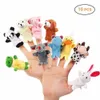 Mini vinger baby pluche speelgoed vinger poppen praten rekwisieten 10 diergroep knuffelige dieren speelgoed geschenken bevroren
