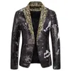 Men's Suits & Blazers Mens Shiny Flipping Sequins Dress DJ Nightclub Blazer Jacket Men Single Button Stage Singers Costume HommeMen's