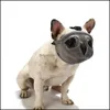 Korte Snuit Pet Dog Muzzles Comfortabel Verstelbaar Mesh Franse Bldog Pug Mond MUZZLE MASKER TRAINING BARK CONTROLE Device LLA12085 Drop Delive