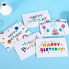 4 × 6 بوصة عيد ميلاد سعيد بطاقات البالون كعكة النمط بطاقات الرسائل البريدية هدية مع مغلف حفلة عيد ميلاد لوازم MJ0629