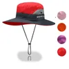 Cycling Caps & Masks Outdoor Bucket Hat Wide Brim Breathable Quick Dry Sunshade Mesh Layer LightweightCycling