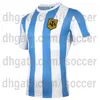 Argentyna Wydanie pamiątkowe 2022 Kit Soccer Jersey Retro 1986 1978 Maillots DE Foot Maradona 1986 1994 2000 2014 Specjalna odznaka Koszula piłkarska Mundur