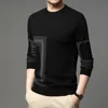 Moda de gama alta Marca de diseñador para hombre de punto de lana negro suéter suéter cuello redondo otoño invierno casual jumper ropa para hombre 220815