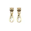 Retro Tiger Head 18K Gold Plated Luxury Brand Designers G Letters Stud Clip Chain Geometric Women Girls Crystal Rhinestone Pearl E1170185