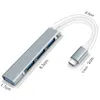 USB C Hub 3.0 3.1 Typ C 4 Port Multi US-B Splitter Adapter OTG för Huawei Xiaomi Lenovo MacBook PC Computer Accessories