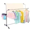 Sacs à linge Longueur Largeur Réglage Balcon Porte-vêtements Drap extérieur Couverture Couette Séchage avec roues Chaussette Cintre Clips DQ0812