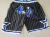 Men Orlando's Magic's Just Don Basketball Shorts Znakomite haftowane spodnie kieszonkowe 199p