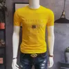 Marca de moda Camisetas populares para hombres 2022 Verano Nueva letra Láser Diamante caliente Diseño de logotipo Casual Manga corta Cuello redondo Slim Algodón Camisetas finas Multicolor M-4XL