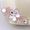 Casual women girls large crystal flower Barrettes spring top clip word clip elegant female fashion hairpin hair accessories 9x3cm