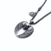 Donker design Satan Devil Wings Boys ketting vleugels Feather hanger titanium staal persoonlijkheid mode accessoires sieraden sieraden