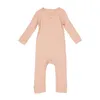 2022 Baby Rompers pojkar designer kläder flickor modal grop randiga bodysuits sommar avslappnad butik långärmad jumpsuits knappar nyfödda luftkonditionskläder