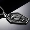 Anubis Life Signature Mens Retro kettinghonden hoofd anka kruis hiphop hanghangende nek ketting sieraden