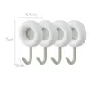 Household Non-marking Adhesive Round Hook Sticker Kitchen Bathroom Toilet No Drilling Removable Reusable Wall Hooks