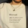レズビアンゲイの女性Tシャツバイセクシュアルの引用文字印刷物Tシャツハラジュク美学トップ