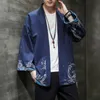 Mäns casual skjortor harajuku japansk vågtryck kimono skjorta män kvinnor förlorar långärmad tunn sektion streetwear höst tröjor