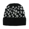 Beanies Beanie/Skull Caps Sparsil Leopard Print Knitted High Cap Winter Wool Skullies Hats For Women Warm Outdoor Sport Skull Bonne Oliv22