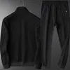 Tracksuits voor heren heren casual mode geborduurde geruite printpak lente en herfst licht luxe trend ins broek tweedelige setmen's