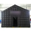 Grote zwarte opblaasbaar Cube Wedding Tent Square Gazebo Event Room Big Mobile Portable Night Club Party Pavilion voor buitengebruik
