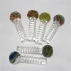Colorful Glass Hand Pipes With Liquid Glycerin Inside Bubbler Oil Rig Spoon Water Pipe nectar
