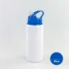 600 ml waterfles met stro Diy Aangepaste kleurrijke print logo Foto voor reissport eenvoudig Take Portable