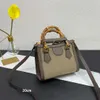 Mini designer handbags new Diana bamboo Bag Vintage exquisite lady Shopper handbag leisure party crossbody Shoulder Bag luxury Wallet Gift Box dustproof bags 20cm