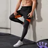 Pantaloni da corsa da uomo in tessuto a rete Pista da calcio a vita alta Allenamento in palestra Fitness Leggings a compressione ad asciugatura rapida Pantaloni da jogging sportivi 220509