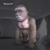Maßgeschneidertes aufblasbares Gorilla-3 m Luftblasen-Cartoon-Tier-Maskottchen-Modell für Nachtclub-Party-Dekoration