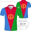 Polo drapeau de l'Érythrée Polo à manches courtes pour hommes Nom personnalisé gratuit Numéro Eri L'État de l'Érythrée Jersey Sweat-shirt Vêtement 220702