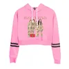 Women's Hoodies & Sweatshirts Maneskin Print Fleece Girl Long Sleeve Hooded Pullover Crop Tops Sexy Loose Ins Tide Kpop HIP HOP Streetwear S