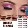 TCMHealth 5 Par Glitter Eyeliner Sticker Set Waterproof Double Line Eyelid Patch återanvändbar självhäftande ögonlock Sticke Makeup