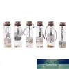 Empty Clear Glass Bottle Lucky Wishing Bottles with Cork Stopper Party Favor