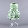 Gonna con motivo a stella nera Abito estivo per cani Cani Abiti da principessa Pet Rosa verde Forniture di abbigliamento 6110 Q2