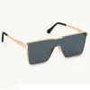 Damen Herren CYCLONE METAL Sonnenbrille Z1700U Schwarze Linse Gold Metallrahmen Herren und Damen Designermode Brillen Größe 58-16-140 mit 276P