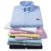 Grande taille 6xl 5xl hommes chemise à manches longues 100% coton Oxford chemise mode Plaid casual hommes chemises homme vêtements 210331