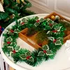 Dekorative Blumenkränze, 10 Stück, Weihnachten, künstliche Blätter, Blätter, gefälschte Stechpalmenbeeren, rote Kirsche, kleine Früchte, Staubblätter, Hochzeit, Heimdekoration