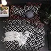 Ensemble de literie à carreaux noirs de marque reine King Size housse de couette linge de lit en Polyester couette moderne avec taies d'oreiller