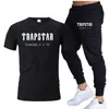 Летние повседневные мужские футбольные брюки костюма Trapstar Бренд с коротким рукавом набор для печатных хлопчатобумажных рубашек бегает спортивную одежду мужская спортивная одежда 220611