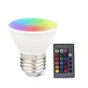 E27/E14/GU10/GU5.3 RGBW RGBWW 16 Kleuren Veranderende magische LED-lamp 5W 85-265V RGB LED LAMP Spotlight IR Remote Bollen 110V 220V 220V