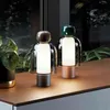 Nordic Bedside Decorative Table Lamp Post-modern Personality Art Desk Living Room Simple Bedroom Charging Small Person Lamp H220423