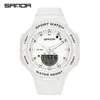 Fashion Sanda Brand Trend Outdoor cwp Watches Boys and Girls Middle School Students Quartz Alarm Luminous Fresh Watch