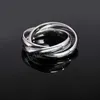 925 Sterling Silver Three Circles Ring For Women Fashion Wedding Engagement Party Gift Charm smycken